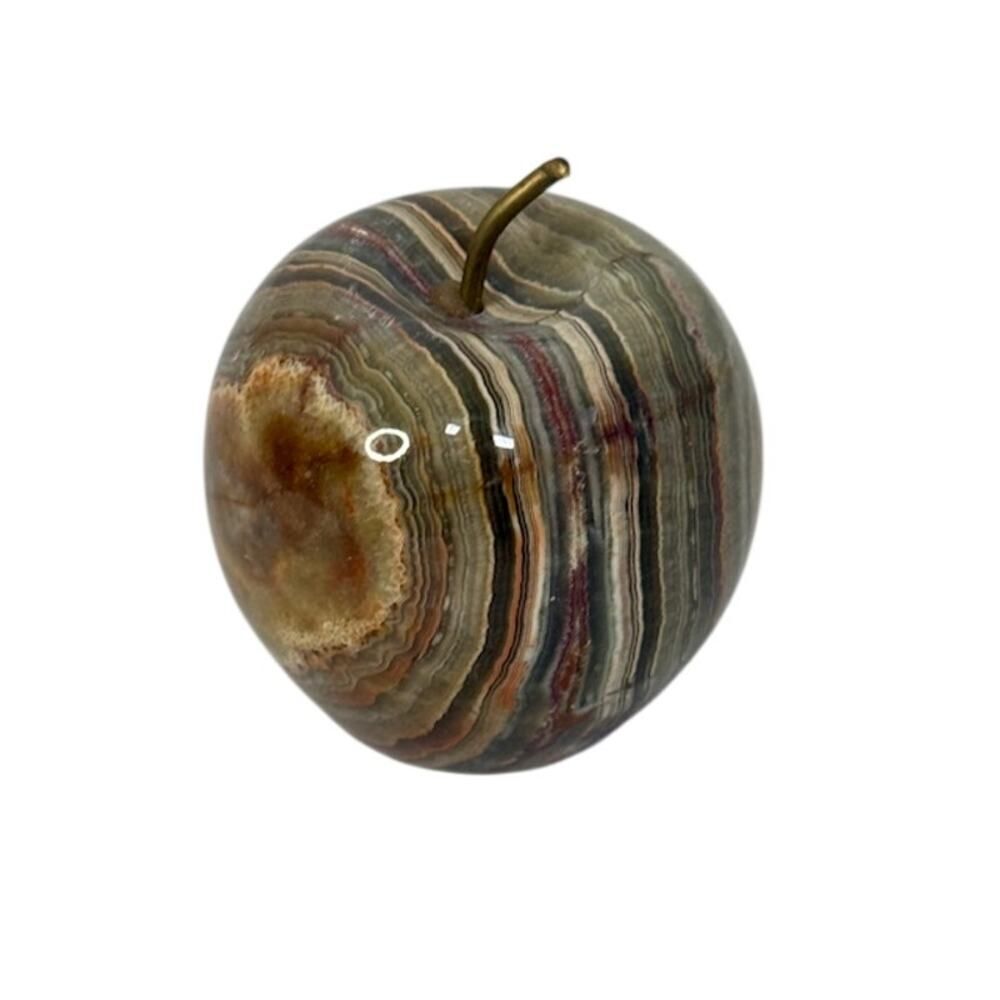 2.5” Apple Polished Solid Onyx or Marble Stone Paperweight